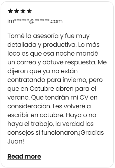 Reseña sobre la asesoría